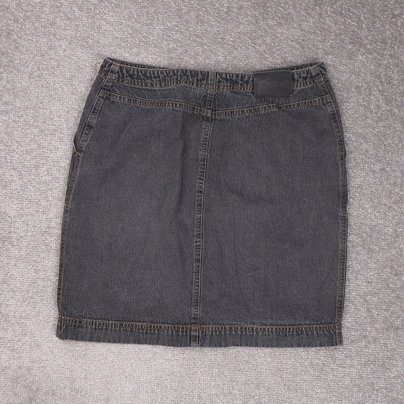 VTG 90s 00s Women Lauren Ralph Lauren Size 6 Dark Wash Denim Black Jean Skirt - Picture 2 of 10